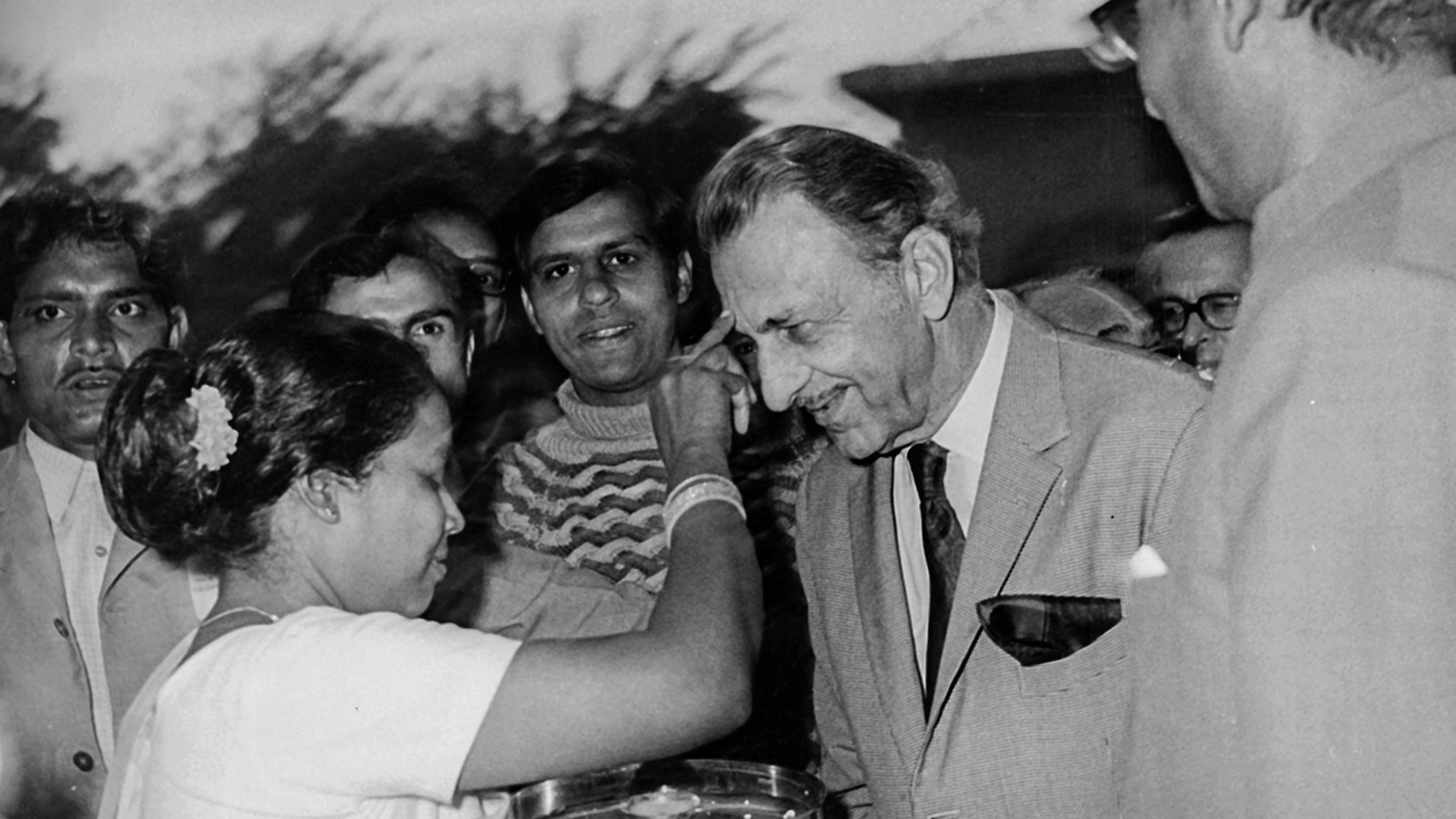 JRD Tata in a ceremony at a tribal village