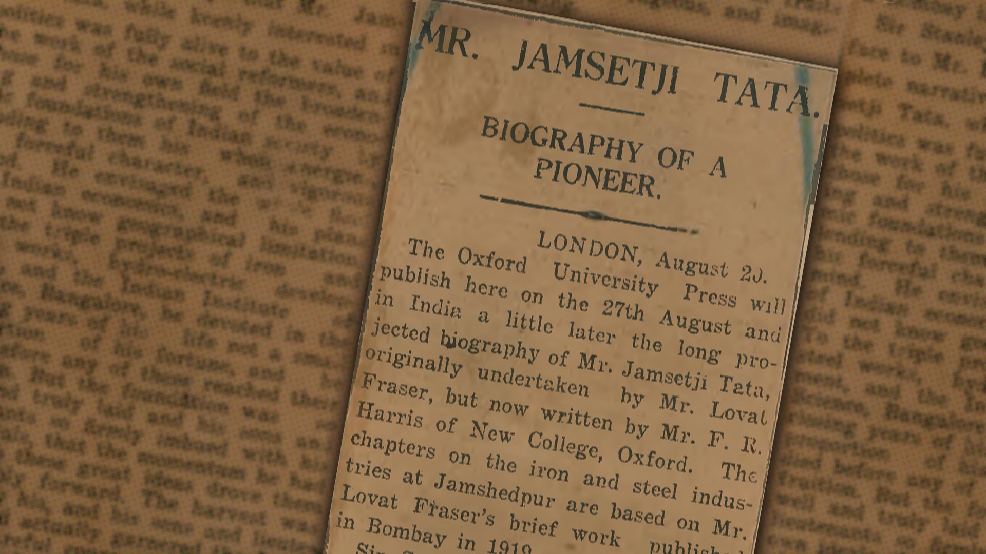 100 years of Jamsetjis first biography